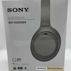 Sony WH-1000XM4 Wireless Premium Noise Canceling Overhead Headphones Silver